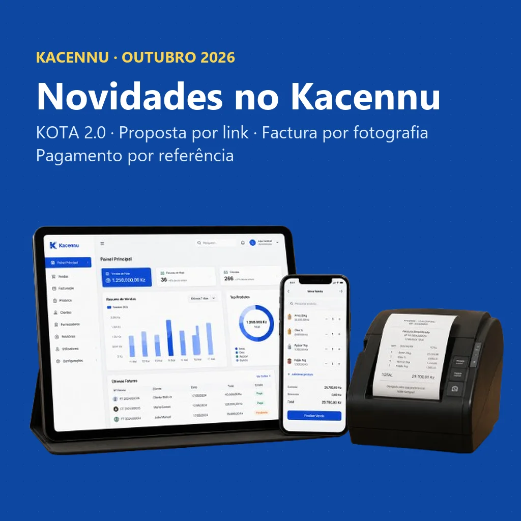 Novidades no Kacennu: KOTA 2.0, Proposta por link, Factura por fotografia e Pagamento por referência